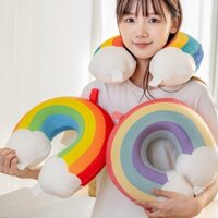 Rainbow Memory Foam Gối Hình Chữ U Du Lịch Văn Phòng Nghỉ Trưa Máy Bay Gối Cổ