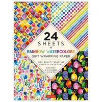 Rainbow Watercolors Gift Wrapping Paper - 24 Sheets 18 x 24 45 x 61 cm Wrapping Paper