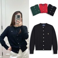 Ralph lauren Áo Khoác cardigan Len Dệt Kim Tay Dài Cổ Tròn Thời Trang Thu Đông Cho Nữ