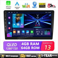 Ram 4G / 64G ROM Android Player Âm thanh nổi trên ô tô QLED 1280 * 720P Màn hình cảm ứng 2din 7 / 9 / 10inch