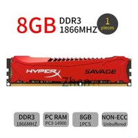 Ram 8GB DDR3 PC3-14900 1866MHz CL11 240Pin Đỏ Cho HyperX FURY