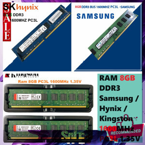 Ram 8GB Hynix (PC3L-12800) DDR3L 1600Mhz
