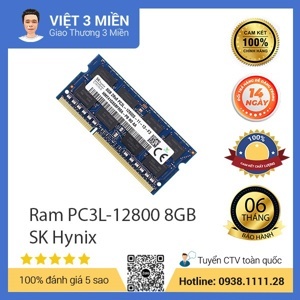 Ram 8GB Hynix (PC3L-12800) DDR3L 1600Mhz