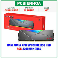 RAM ADATA XPG SPECTRIX D50 RGB - 8GB 3200MHZ DDR4 - MÀU XÁM