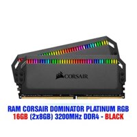 RAM CORSAIR DOMINATOR PLATINUM RGB 16GB (2X8GB) 3200MHZ DDR4 – BLACK (CMT16GX4M2C3200C16)