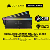 RAM Corsair DOMINATOR TITANIUM RGB 64GB (2x32GB) DDR5 6000MHz Black CMP64GX5M2B6000C30