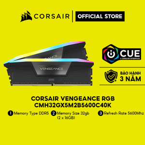 Ram Corsair Vengeance RGB 32GB (2x16GB) 5600 DDR5 White (CMH32GX5M2B5600C36W)