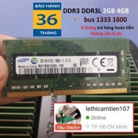 Ram DDR3 4GB DDR3L 4GB 2GB  laptop bus 1066 1333 và 1600 ddr2 667 800 bảo hành 36 tháng pc3 8500s 10600s 12800s