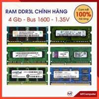 Ram DDR3L 4Gb 8Gb Bus 1600 1.35V dành cho laptop, Ram laptop nhiều nsx Hynix, Samsung, Micron, Kingston hàng chính hãng