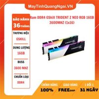Ram DDR4 GSkill TRIDENT Z NEO RGB 16GB 3600MHZ (1x16)
