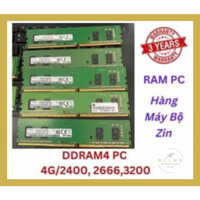 Ram DDR4 (PC4) 4gb bus 2400/2666/3200 ram zin máy đồng bộ siêu bên và ổn định bảo hành 3 năm , 1 Đổi 1, 4g bus 2400