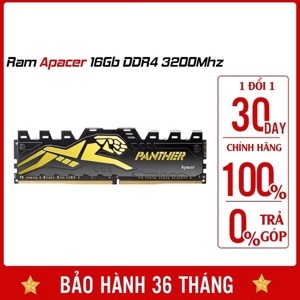 Ram Desktop Apacer OC Panther Golden (AH4U16G32C28Y7GAA-1) 16GB (1x16GB) DDR4 3200Mhz