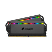 Ram Desktop Corsair Dominator Platinum Black RGB (CMT32GX4M2E3200C16) 32GB (2x16G) DDR4 3200MHz (DDR4, , DDR4 3200 MHz, RAM Corsair)