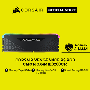 Ram Desktop Corsair Vengeance RS RGB CMG16GX4M1E3200C16
