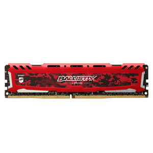 Ram Desktop Crucial Ballistix Sport LT Red 4GB (1x4GB) DDR4 2666MHz (BLS4G4D26BFSE)