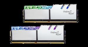 Ram Desktop G.Skill Trident Z Royal RGB Silver 16GB (2x8GB) DDR4 3000MHz (F4-3000C16D-16GTRS)
