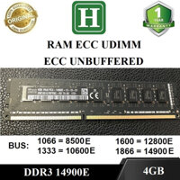 Ram ECC UDIMM 4gb ddr3 (pc3 1.5v) bus 1866/ 14900E ECC unbuffered cho máy trạm Worksation, và PC, bảo hành 1 năm