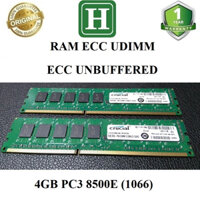 Ram ECC UDIMM/ECC Unbuffered 4GB DDR3 (PC3) bus 1066- 8500E tháo máy, bảo hành 1 năm