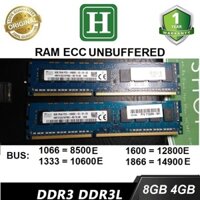 Ram ECC Unbuffered 8GB DDR3 hoặc DDR3L bus 1866 /14900E tháo máy, bảo hành 1 năm