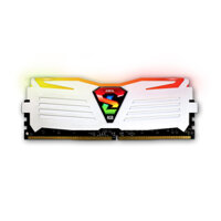 RAM GEIL Super Luce White RGB 8GB | 8GB x 1, DDR4, 3200MHz (GLWS48GB3200C16BSC).