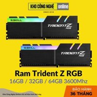 Ram G.Skill Trident Z RGB DDR4 16GB / 32GB Bus 3600Mhz dành cho PC (Hành Chính Hãng)