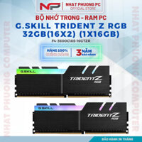RAM G.Skill Trident Z RGB 32GB(16x2) (1x16GB | f4-3600c18s-16gtzr) bảo hành 36th