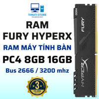 Ram Kingston Fury 8GB/16GB DDR4 bus 2666/3200Mhz Hyperx Fury Memory Ram DIMM - Bảo hành 36 tháng