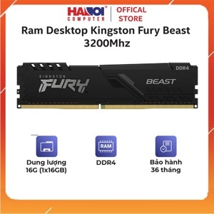 Ram Kingston FURY Beast 16GB (1x16GB) DDR4 3200Mhz