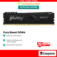 Ram Kingston Fury Beast DDR4 Bus 2666-3733MHz 4GB-32GB KF426C16BB/8 Bảo Hành Trọn Đời