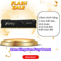 Ram Kingston Fury Beast DDR4 Bus 2666-3733MHz 4GB-32GB KF426C16BB/8 Bảo Hành Trọn Đời