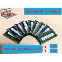 Ram laptop 2gb, 4gb ddr3, ddr3l bus 1066, 1333, 1600 chính hãng bảo hành 12 tháng