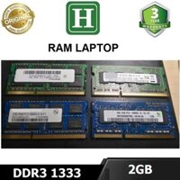 Ram Laptop 2Gb DDR3 bus 1333 10600s, ram dùng cho laptop