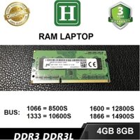 Ram Laptop 2Gb hoặc 4Gb PC3L Bus 1866 và các loại khác, hàng tháo máy chính hãng, bảo hành 3 năm