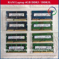 RAM Laptop 4Gb DDR3 cũ tháo máy BUS 1333 1600 (Ram Laptop PC3-4G cũ)