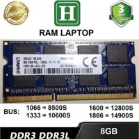 Ram Laptop 8Gb DDR3L bus 1600 tháo máy chính hãng, bảo hành 3 năm