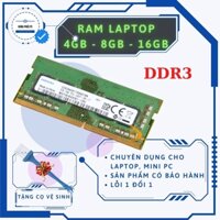 RAM Laptop DDR3 4Gb 8Gb 16Gb bóc máy bus 1066 1333 1600MHz chính hãng Samsung SKhynix Crucial Micron | Hưng Phúc PC