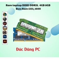 Ram laptop DDR3 DDR3L 2GB 4GB 8GB Samsung / Hynix / Kingston Buss Ram 1333, 1600 - Bảo Hành 3 Năm chính Hãng