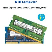 Ram laptop DDR3 DDR3L 2GB 4GB 8GB Samsung / Hynix / Kingston Buss Ram 1333, 1600 - Bảo Hành 3 Năm chính Hãng