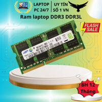 Ram Laptop DDR3 DDR3L 4GB 8GB Samsung / Hynix / Kingston Buss Ram 1333, 1600 - Bảo Hành 24 Tháng