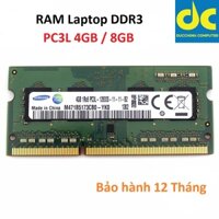 Ram laptop DDR3 DDR3L 8GB 4GB Bus 1600 Samsung / Hynix PC3-12800S