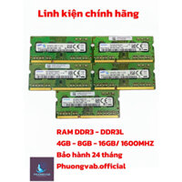 Ram Laptop DDR3 PC3L bus 1600MHZ / 4GB - 8GB - 16GB /Bảo hành 24 tháng