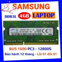 ram laptop ddr3l 4gb pc3l 12800s bus 1600mhz samsung bảo hành chính hãng 12 tháng