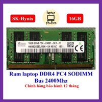 Ram laptop DDR4 16GB PC4 19200 bus 2400Mhz SK-Hynix, - Chính hãng bảo hành 1 năm