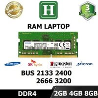 Ram laptop DDR4 2GB, 4GB, 8GB bus 2133, 2400, 2666, 3200, chính hãng bảo hành 3 năm