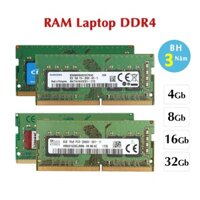 RAM Laptop DDR4 4Gb 8Gb 16Gb bus 2133 2400 2666 3200MHz Samsung SKhynix Crucial Micron BH 3 Năm