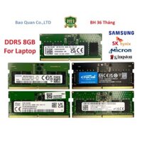 Ram laptop DDR5 Samsung - SK Hynix - Micron Crucial - Kingston 8GB Bus 4800 / 5600 - BH 3 năm - Hàng bóc máy chính hãng