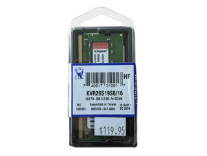 Ram Laptop Kingston DDR4 16GB Bus 2666 KVR26S19S8/16