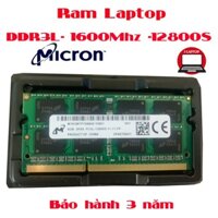 Ram Laptop Micron 8G DDR3L 1600MHZ PC3L - 12800S