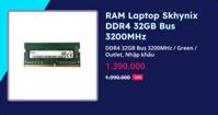 RAM Laptop Skhynix DDR4 32GB Bus 3200MHz (Green - Outlet, Nhập khẩu)