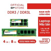 Ram Laptop/Máy tính DDR3L/DDR3 Silicon Power 4GB/8GB 1333Mhz/1600Mhz